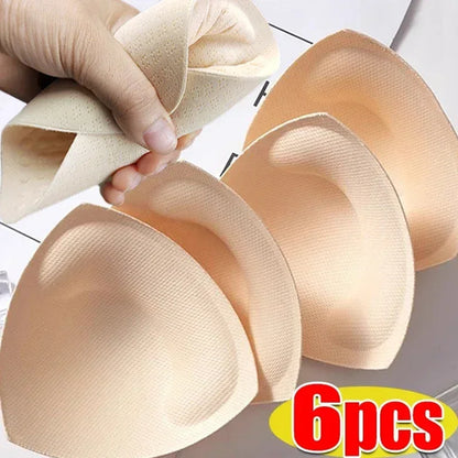 Invisible Triangle Sponge Push Up Bra Pads Women Sexy Inserts Underwear Sponge Swimsuit Bikini Breast Enhancers Chest Cup Pads