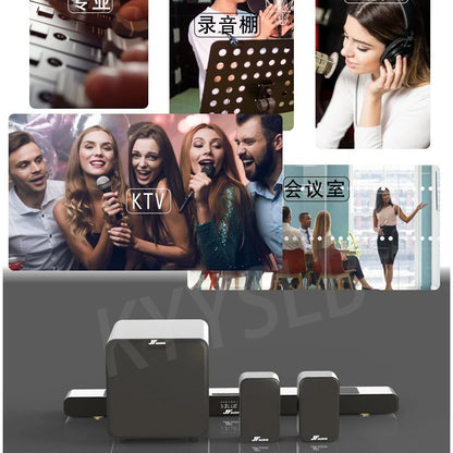 KYYSLB Wireless Subwoofer Blueteeth Home Theater Set TV Mobile Phone Karaoke Soundbar Speaker K Song Speakers Column