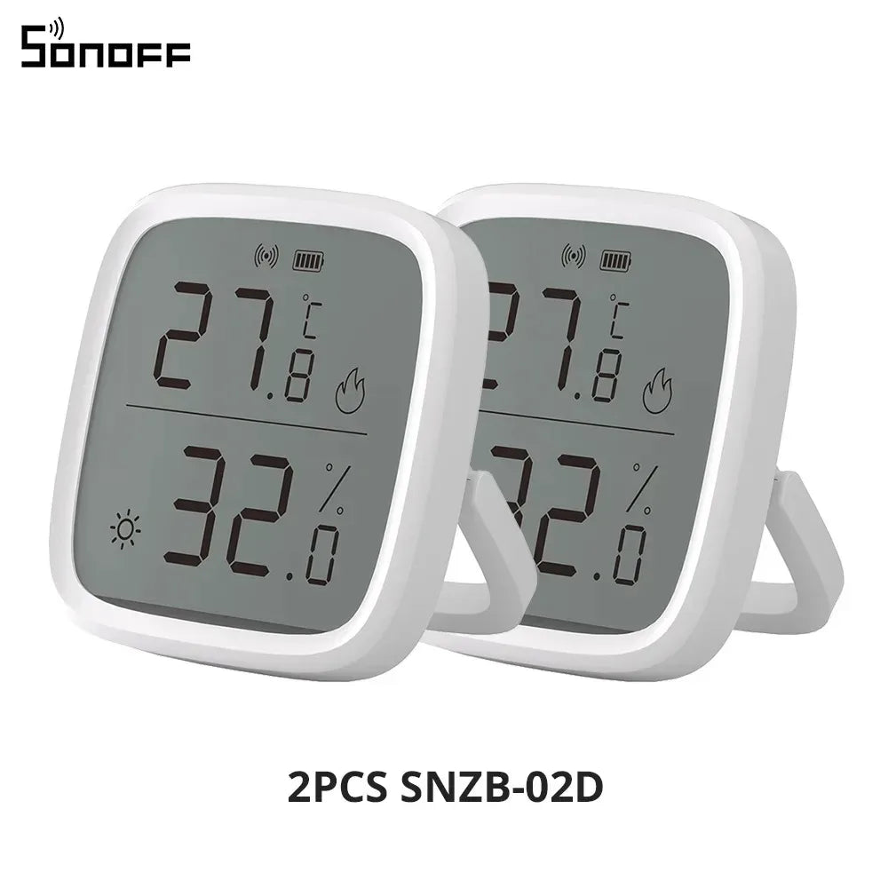 SONOFF SNZB 02D Zigbee Temperature Humidity Sensor SNZB-02D with LCD Screen for EWeLink SONOFF ZigBee Bridge Alexa Alice