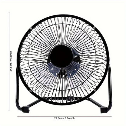4/6/8" Desktop Portable USB Electric Desktop Fan with 2 Adjustable Speeds 4 Blades for Strong Airflow, And 360° Adjustable Angle