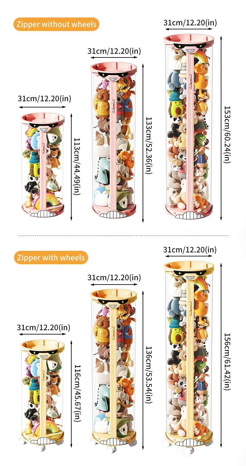 Extra Large Toy Storage Bucket Organize Home Plush Toys Neatly Sunglasses Smiley Design Top Can Place Figurines