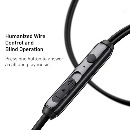 Baseus H19 Wired Earphones 6D Stereo Bass Headphone In-Ear 3.5mm Jack Headset with MIC for Xiaomi Samsung iPhone 6 Earbuds