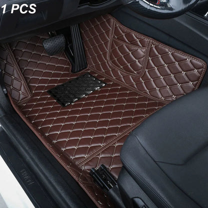 Custom Automotive Car Floor Mats For VW Golf 4 1999 2000 2001 2002 2003 Auto Luxury Leather Men Women Car Mats Full Coverage