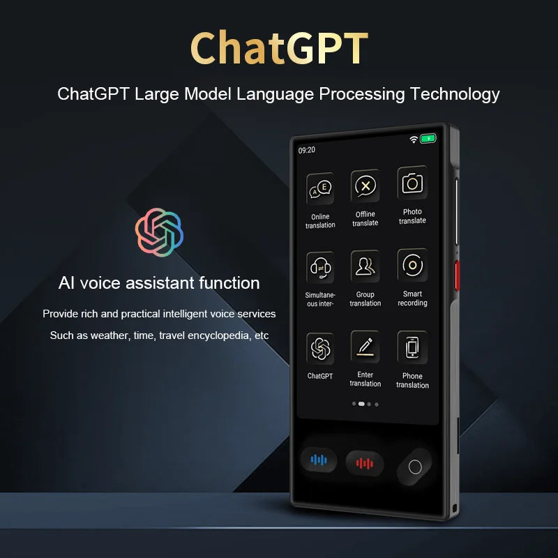 Portable S35 Translator Device Big Screen 148 Languages Voice Tradutor Intelligent Real-time Translating Offline Translation