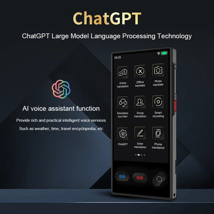 Portable S35 Translator Device Big Screen 148 Languages Voice Tradutor Intelligent Real-time Translating Offline Translation