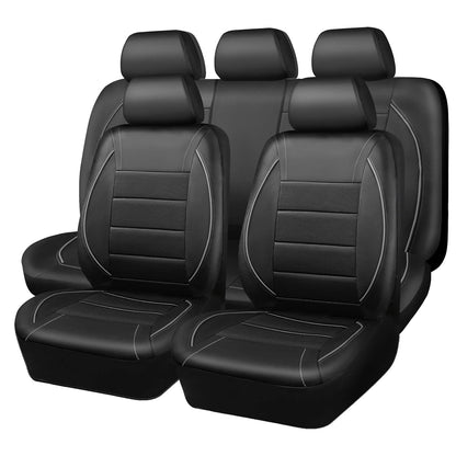 Universal Leather Car Seat Covers Simple Style Breathable 5 Seat Car Seat Cover by PDG ibma