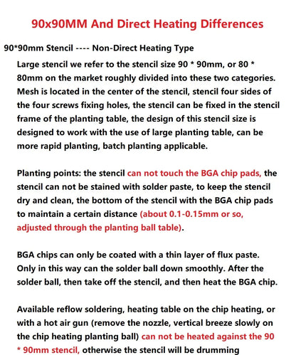 BGA Reball Stencil For RX580 RX580G 215-0876205 215-0876184  215-0909018 215-0910038 215-0910066 215-0910052 Graphics Chip Ball