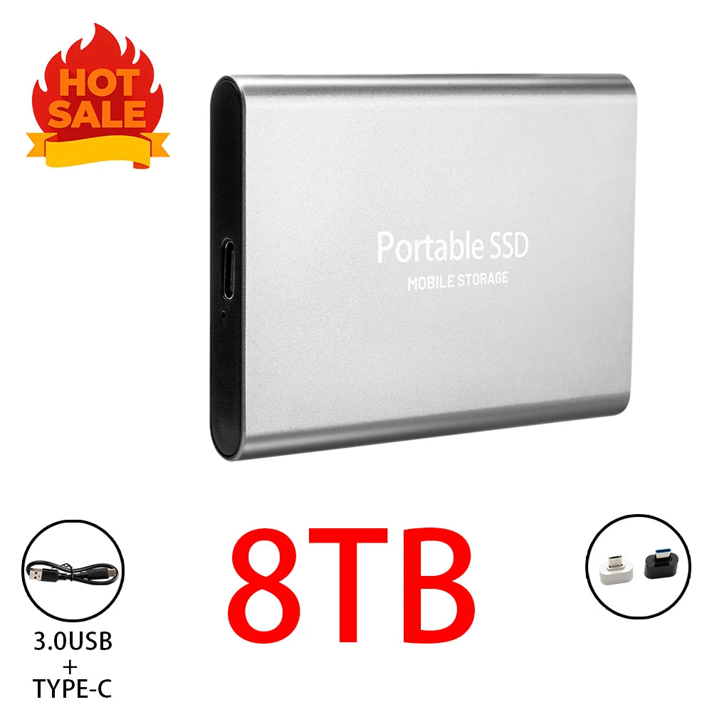 Highly cost-effective external hard drive, durable, efficient, and portable, with 256TB high-speed USB 3.1 Type C