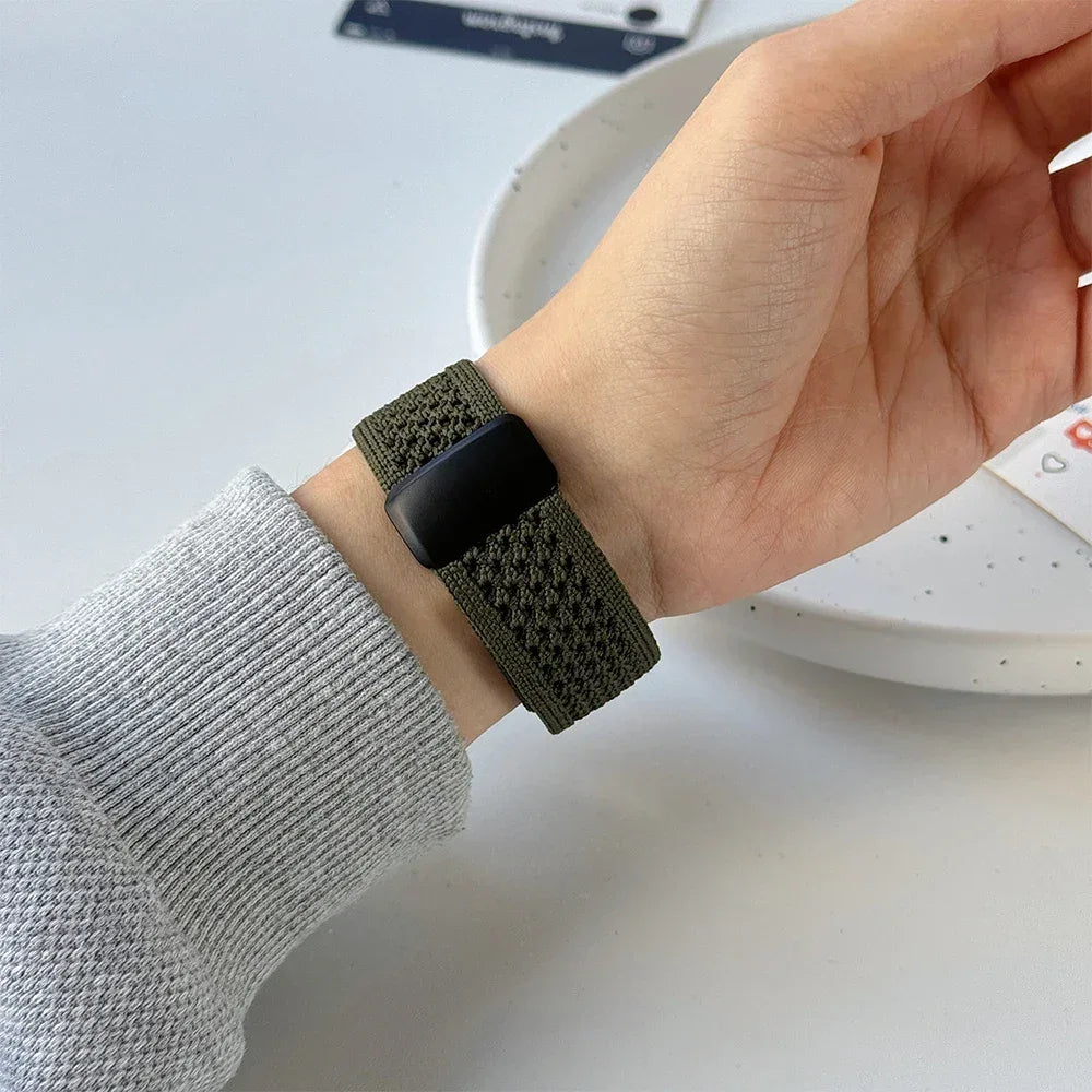 Nylon Magnetic Band for Apple Watch 45mm 41mm 44 40mm Series 10 46mm 42mm Soft Bracelet for IWatch Ultra 49mm 9 7 8 6 5 4 Strap