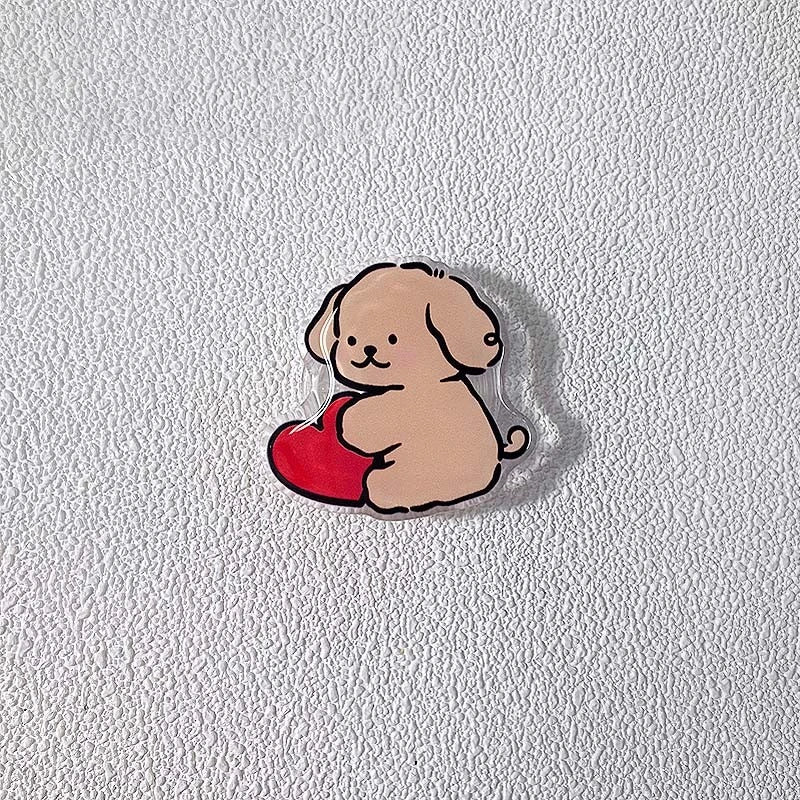 Korean Cute Cartoon Puppy Grip Tok Phone Holder Stand Griptok For iPhone 12 7 Samsung Universal Phone Accessories Finger Bracket