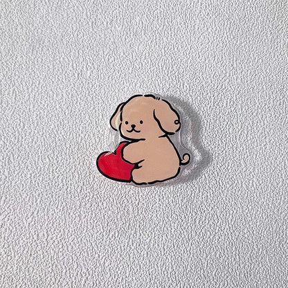 Korean Cute Cartoon Puppy Grip Tok Phone Holder Stand Griptok For iPhone 12 7 Samsung Universal Phone Accessories Finger Bracket
