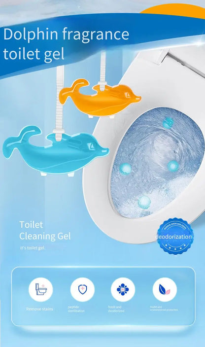 Toilet Hanging Dolphin Gel Fragrant Fresh Air Lasting Fragrance Deodorization Odor Removal Toilet Cleaning Gel Toilet Cleaning