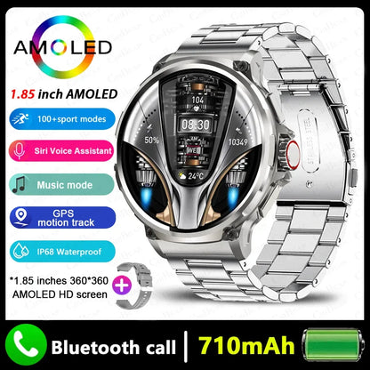 2025 New Military GPS V69 Smart Watch Men 1.85 inch 710 mAh Heart Rate GPS Sports IP68 Waterproof Bluetooth Talk  Smartwatch Man