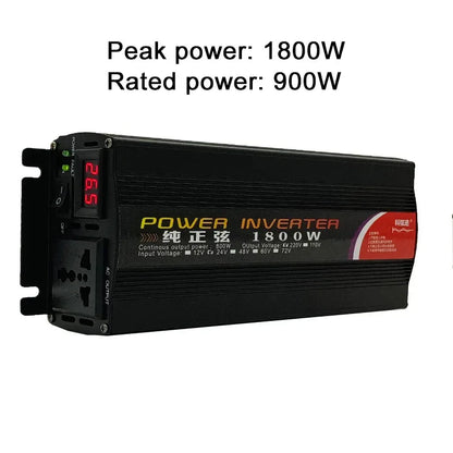 Inverter 12v 220v  For 110v  Pure Sine DC 12V 24V  Power 1000W 2000W 2600W Solar Car Inverters Single Digital Display Converter