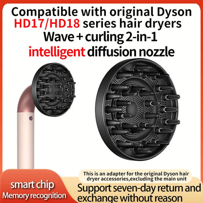 Suitable for Dyson Hair Dryer Drying Cover Hd17 Anti-Flyaway Diffuser Nozzle Dyson Styling Hair Dryer Hd18 Accessories