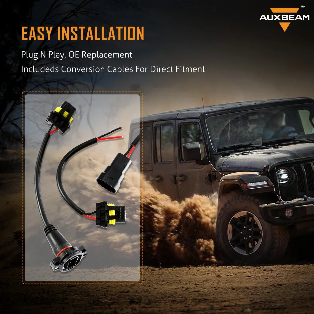 1 Pair LED Fog Lights for Jeep Wrangler JL 2018-2023 Driving Passing Lights Headlight 12V 6000K IP67 Waterproof