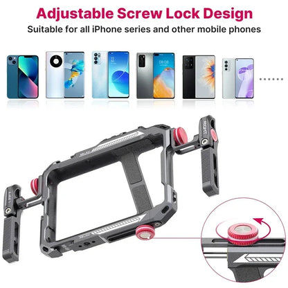 Ulanzi Lino Cage for iPhone 16 15 14 13 X XR XS Max Mini/Pro/Pro Max Smartphone Handle Grip Phone Smartphone Vlog Video