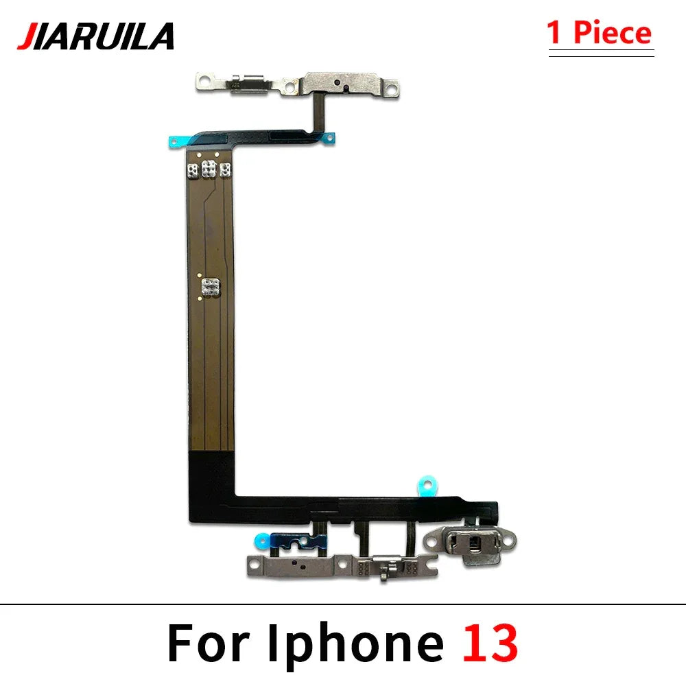 NEW Power On Off Volume Side Button Key Flex Cable Replacement Parts For iPhone 13 mini 14 Plus 15 Pro Max 13 Pro