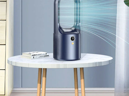 Electric Rechargeable Fan Bladeless Floor Standing Fan Cooling Child Safety Tower 2000mAh Fan Household Air Cooler  6 Gears