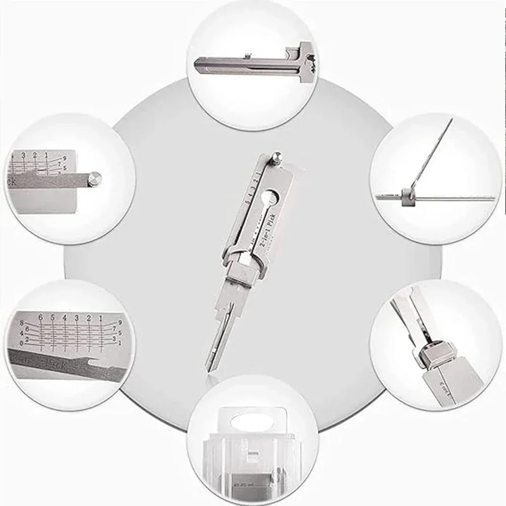 1-4pcs SS001 Key Decoder Tool Pickup Hand Tool Stainless Steel Precision Tool O-ring Pickup Kit Maintenance Repair Kit ﻿