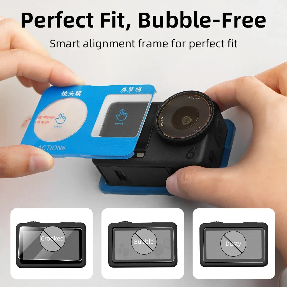 Screen Protector for DJI Osmo Action 6 Anti-scratch Screen Protective Glass Film Ultra-Clear for DJI Action 6 Accessories