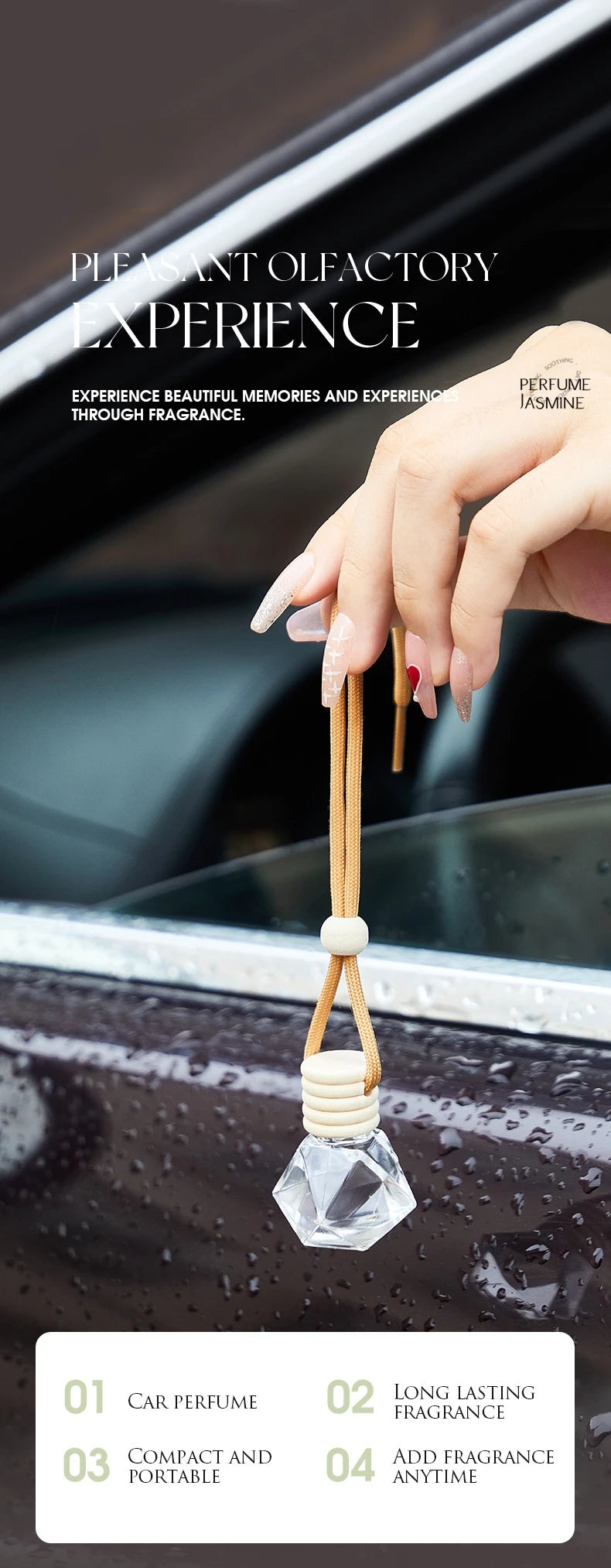 Car Air Freshener, Long Lasting Fragrance, Suitable for Car, Home, Office, Bathroom, Bedroom, Car Interior Aromatherapy