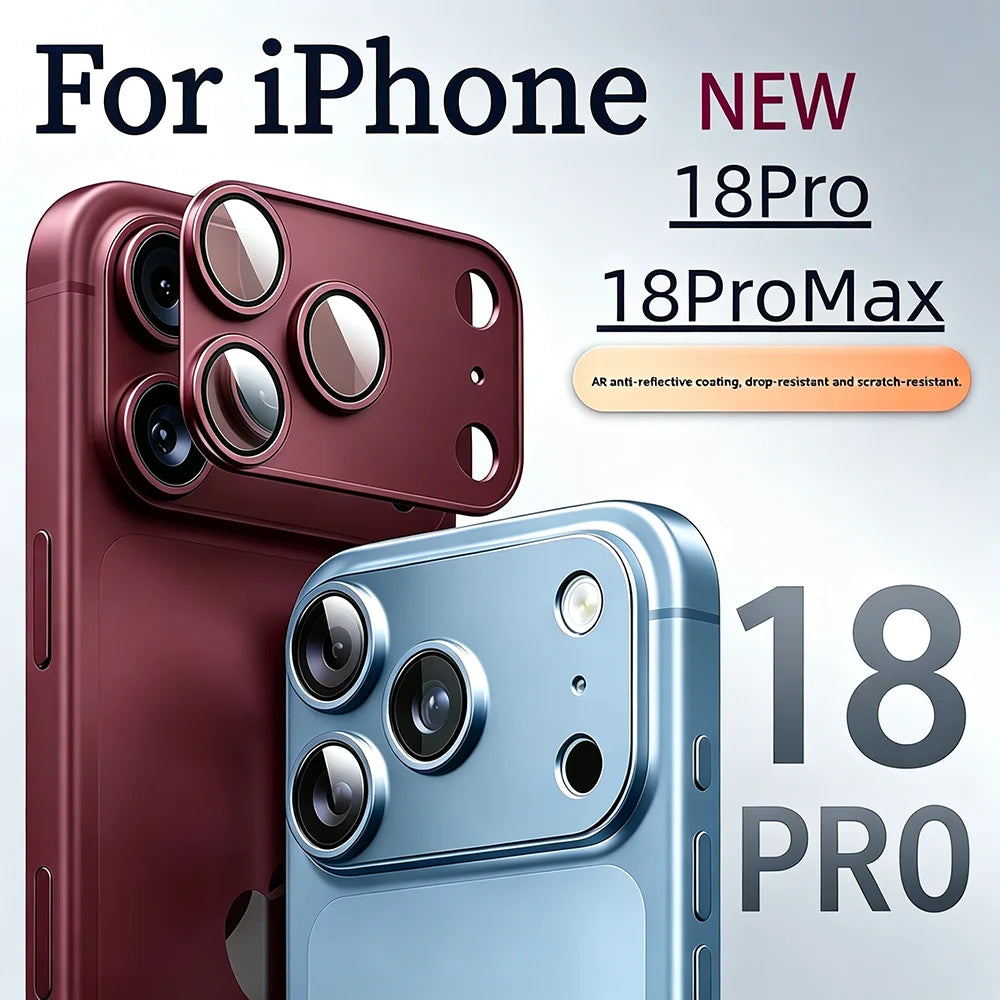 3/2/1 Pcs Matte Protective Film For iPhone 18 17 Pro Max 18 Pro Lens Full Coverage Ultra-Thin Camera Protector Drop Metal Frame