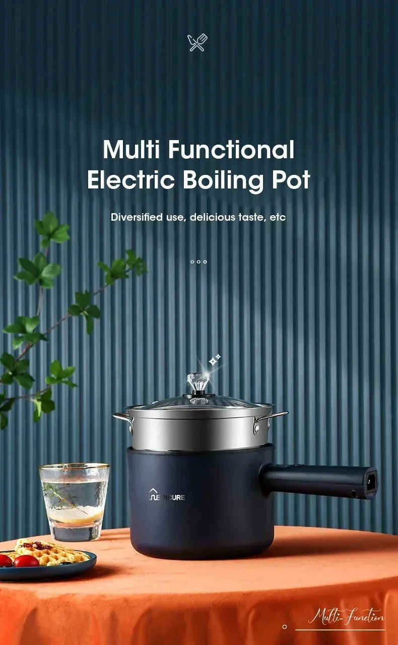 1.8L Mini Household Electric Rice Cooker Multifunction Hot Pot Non-stick Pan Single Double Layer for Students Dormitory