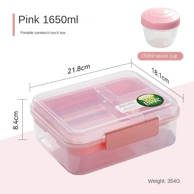 Portable Handle Design Double Layer Lunch Box Compartment Bento Boxes Students Toddler Bento Containers Outdoor Salad Picnic Box