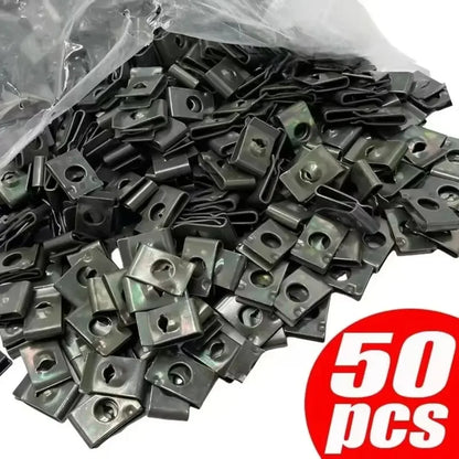 Metal U Type Self Tapping Clips Anti Rust Cover Retainer Locking Brackets for Auto Motorcycle Scooter Moped Body Repair