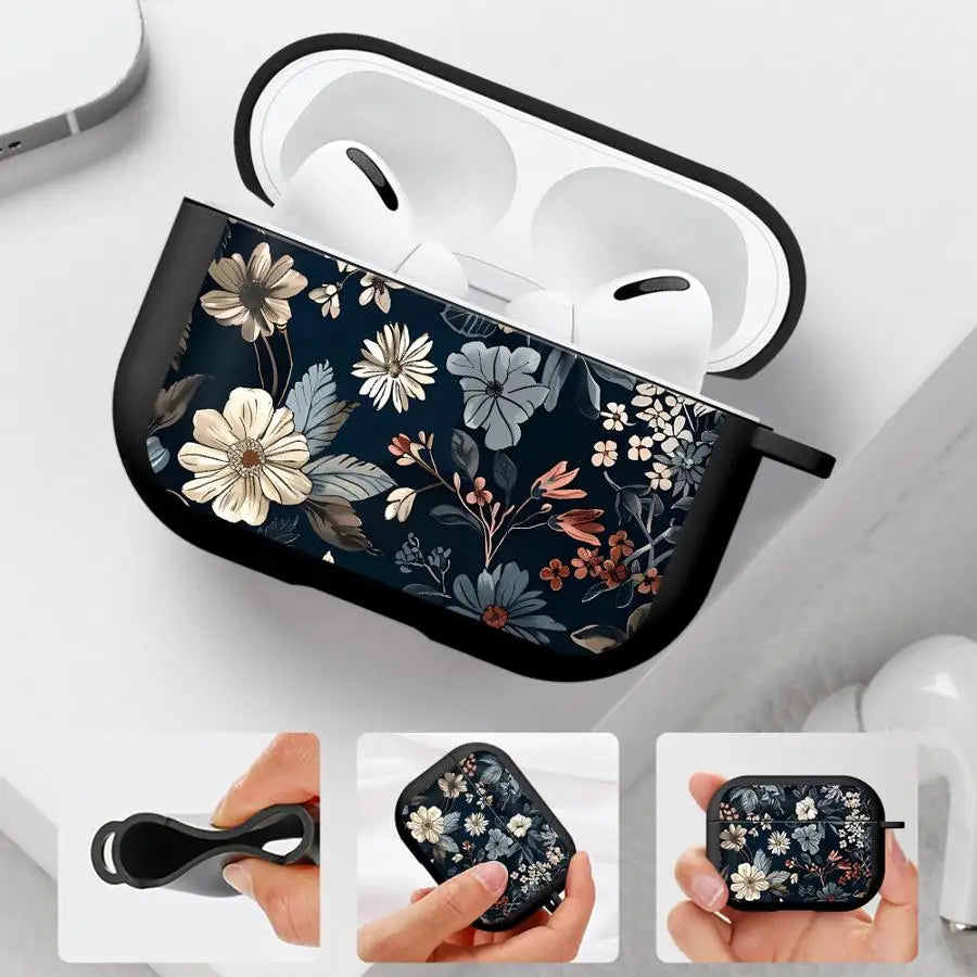 Cartoon Flower Butterfly Print Case For Airpods Pro2 1 Pro Pro3 4 2 3 Earphone Cases Cover