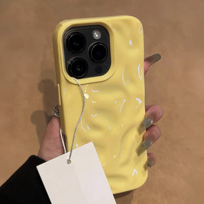 Luxury Soft Silicone For iPhone 11 12 13 14 15 16 17 Pro Max Plus Wave Fold Pattern Candy Bumper Back Cases Protective Cover