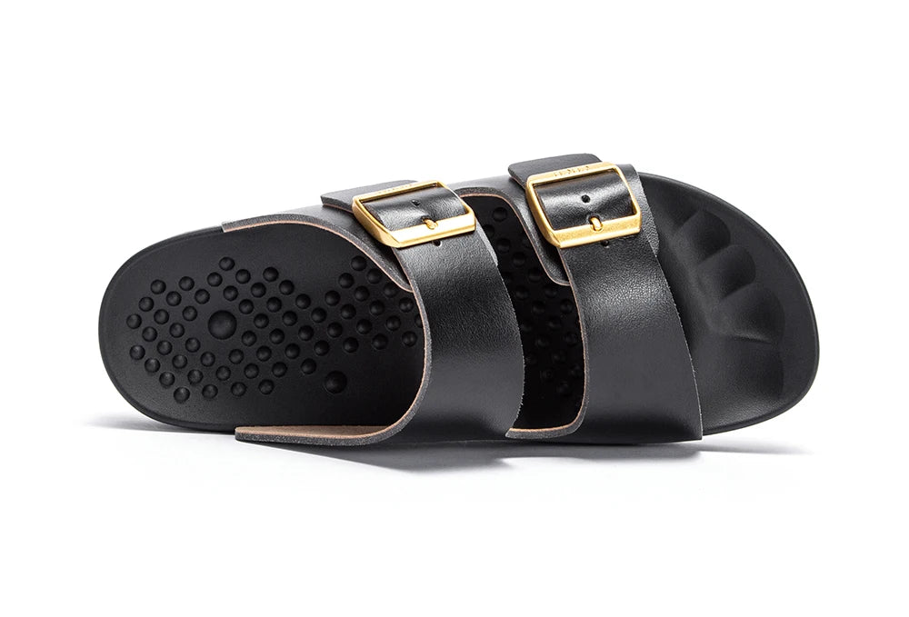 New Summer Beach Soft base massage Slippers Casual Double Buckle Non-slip Clogs Slides Women Men Slip on Flip Flop Shoe