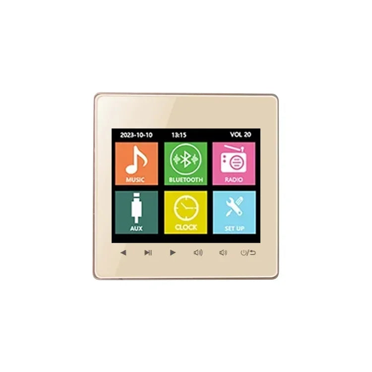 2.8inch Bluetooth Wall Amplifier Touch Screen Mini Stereo Amp Home Theater Sound System Audio Support Fm Radio Aux for Residenti