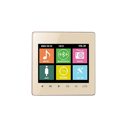 2.8inch Bluetooth Wall Amplifier Touch Screen Mini Stereo Amp Home Theater Sound System Audio Support Fm Radio Aux for Residenti