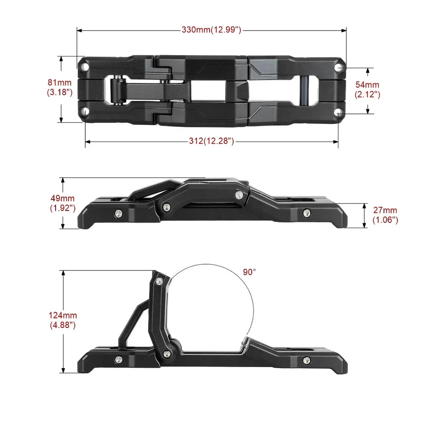 for Jeep Wrangler JK JKU JL JLU 2007-2021 Aluminum Car Folding Stepping Ladder Door Hinge Step Heavy Duty Footboard Foldable