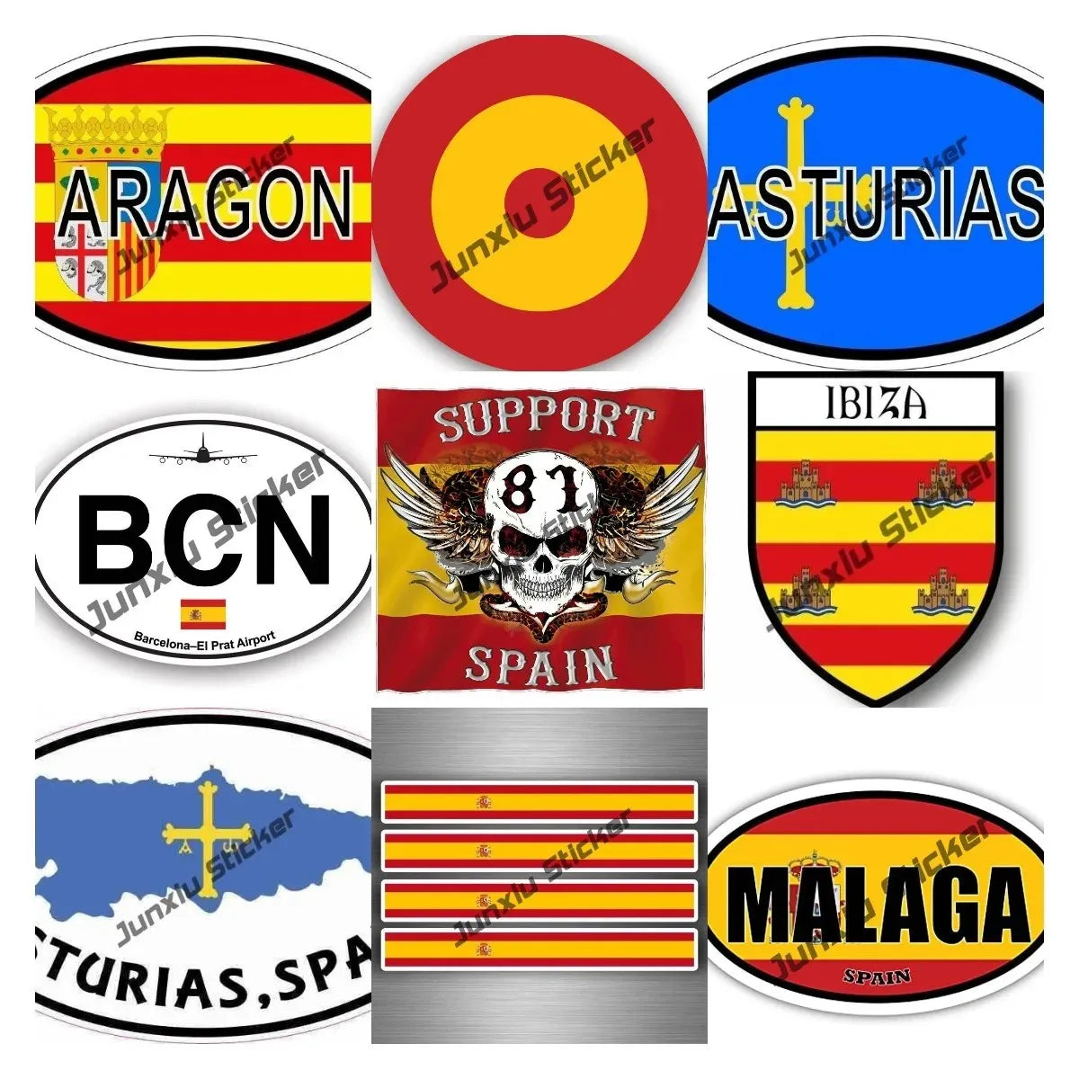 Lombardia Marche Molise Italy Flag Emblem Vinyl Sticker Decoration Naples Napoli Modena Messina Milan Italia Round Seal Flag