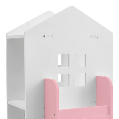 360° rotating bookshelf for children's room 3-layer house-shaped children's bookshelf floor-standing