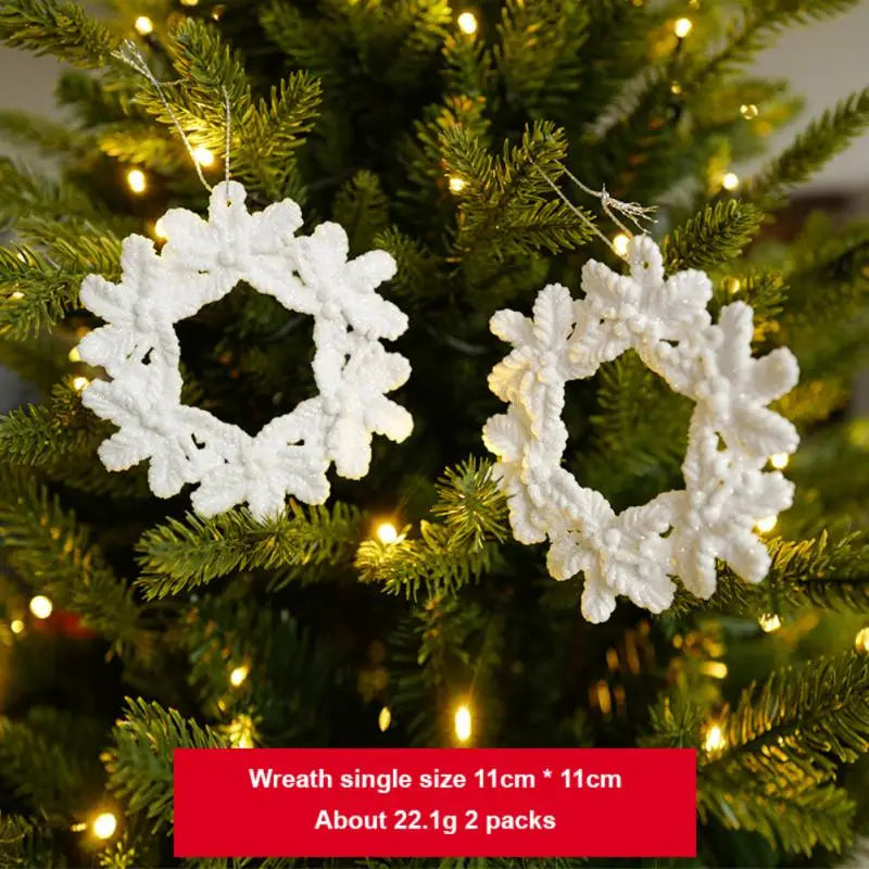 3Pcs Xmas Tree Pendants Snowflake Angel Deer Hanging Ornaments Christmas Decorations For Home Kids Toy New Year Party Decor