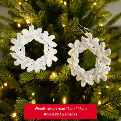 3Pcs Xmas Tree Pendants Snowflake Angel Deer Hanging Ornaments Christmas Decorations For Home Kids Toy New Year Party Decor