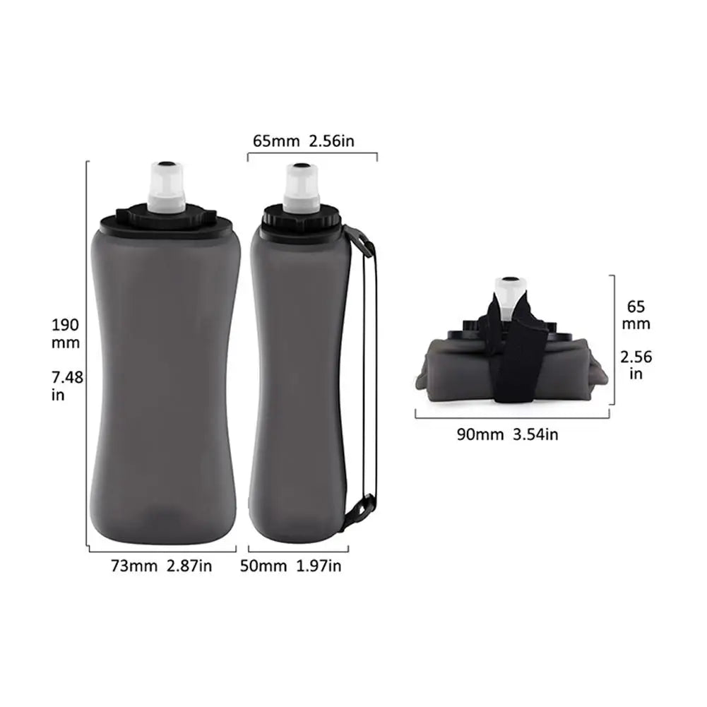 Foldable Outdoor Sports Water Bottle Outdoor Cycling Sport Food Grade Water Bottle Silicone Mountaineering Portable Water Bottle