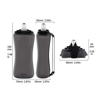 Foldable Outdoor Sports Water Bottle Outdoor Cycling Sport Food Grade Water Bottle Silicone Mountaineering Portable Water Bottle
