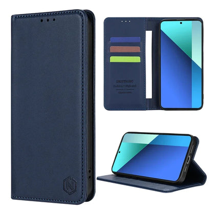 Wallet Skin friendly Magnetic Card Slot Flip Leather Case For Xiaomi 14T Poco X7 C75 M7/X6 Pro Redmi 14C 13 A4 Note 14 Pro+ 14S