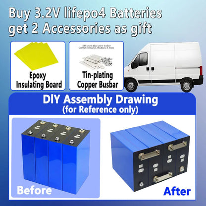 3.2V 360ah 340ah 100ah Lifepo4 Grade A battery 3C high-power energy storage rechargeable battery IY olf solar energy camping