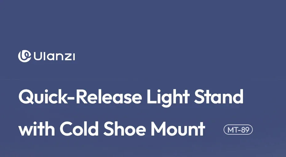 Ulanzi MT-89 2M Quick-Release Light Stand with Cold Shoe Mount 8-Section Extend for Action Camera Phone Clamp Photograph Tripod