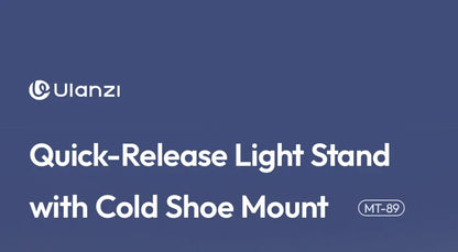 Ulanzi MT-89 2M Quick-Release Light Stand with Cold Shoe Mount 8-Section Extend for Action Camera Phone Clamp Photograph Tripod