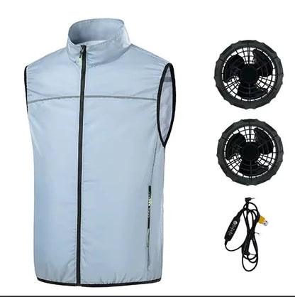 Summer Cool Vest Cooling Fan Vest Men Women Cooling Vest Work Sport Outdoor Camping Fishing Summer Cool Jacket