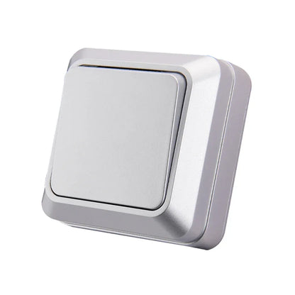 Blue Flame Retardant EU Standard Spray Plastic Rocker Switch Wall Surface 2 Gang 1 Way Button Light Switch On/Off Classic Switch