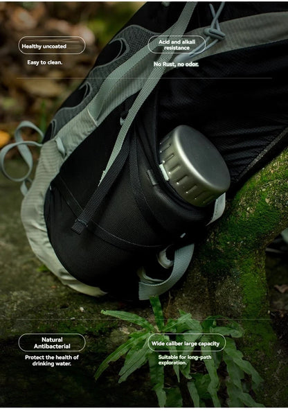 Keith Titanium Sports Bottle 0.9L/1.2L Large Capacity Kettle Outdoor Camping Drinkware Wide Mouth Non-threaded Water Bottle