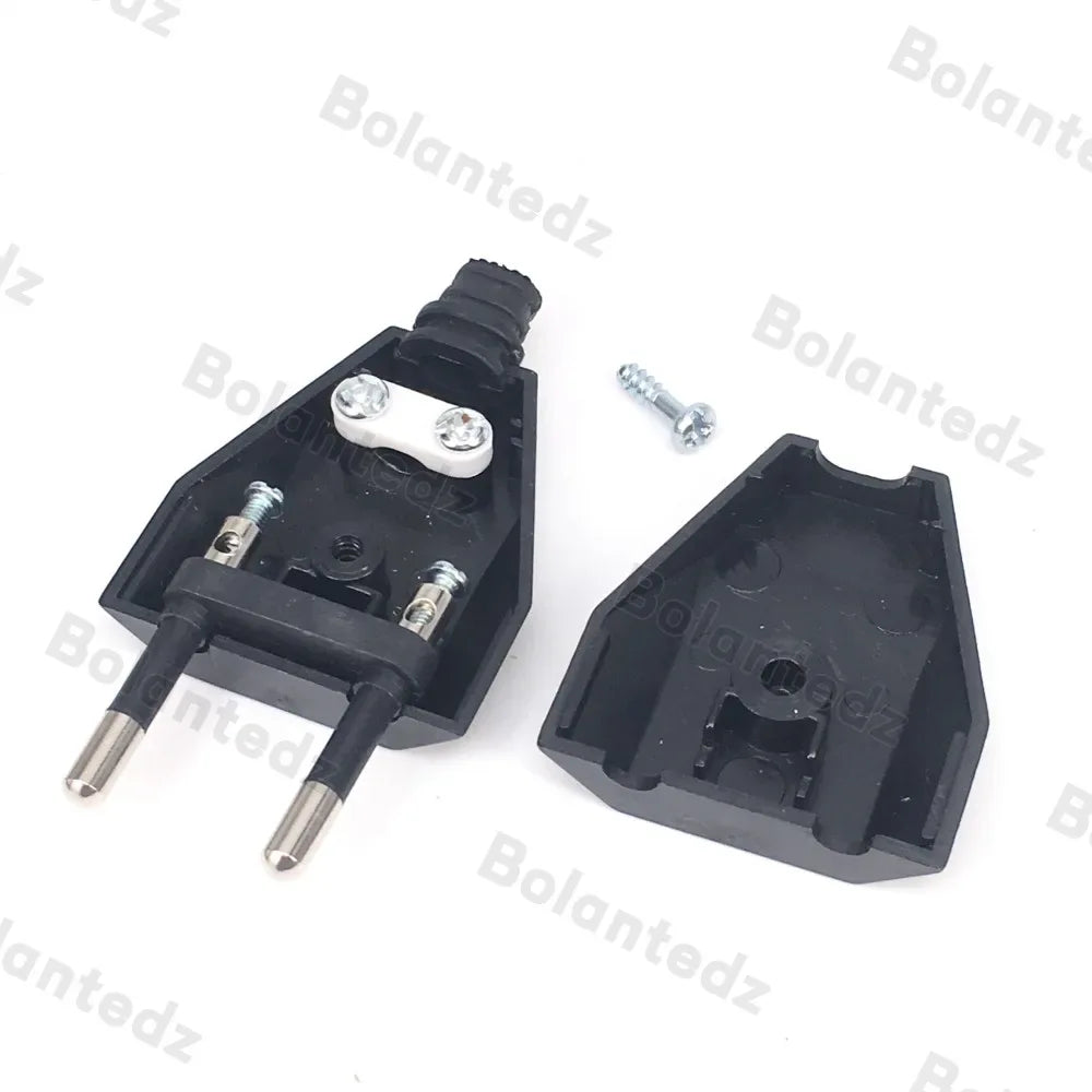 EU Plug Adapter 16A Male Replacement AC Outlets Rewireable Schuko Electeic Socket Euro Connector For Power Extension Cable